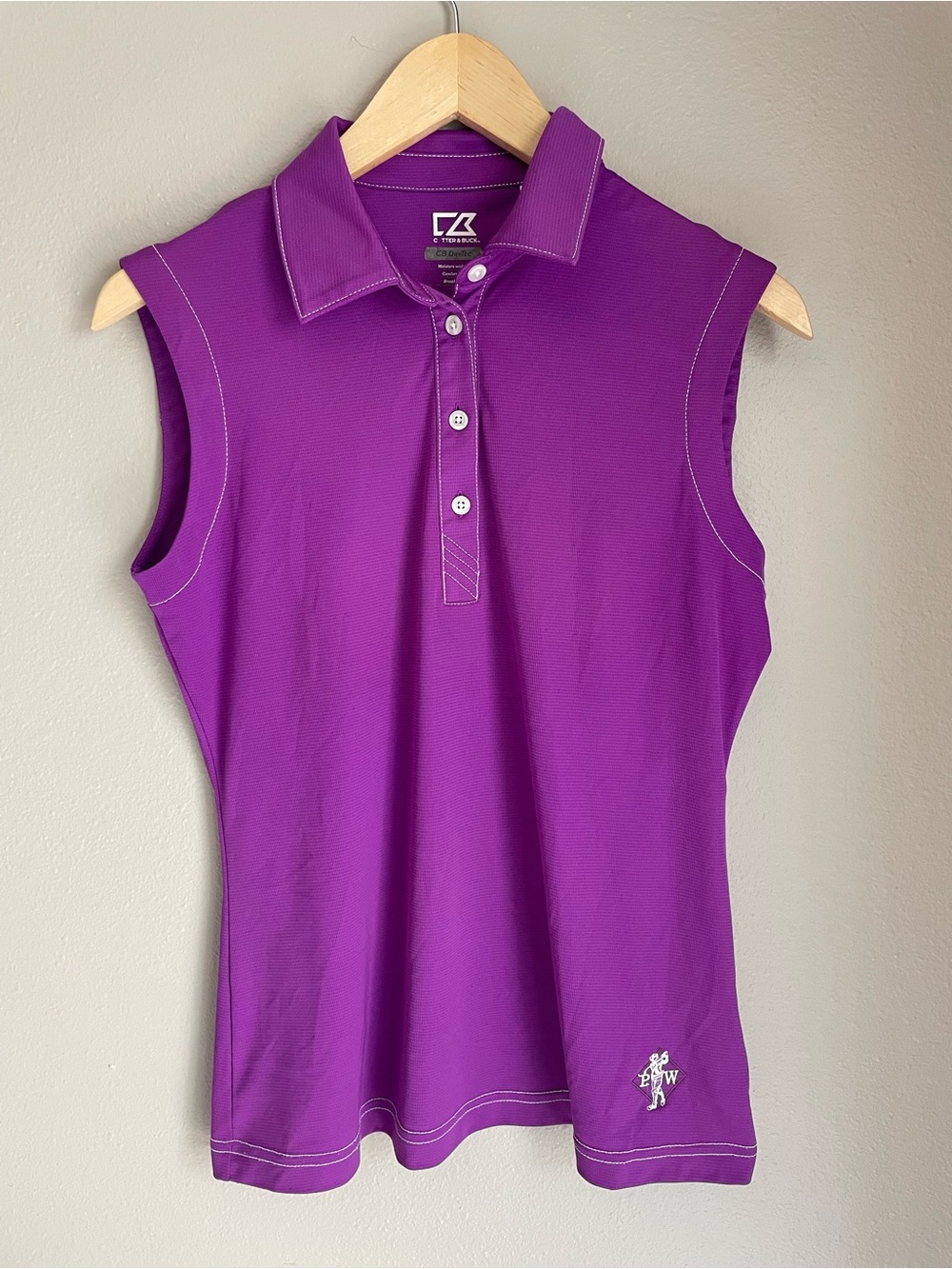 Cutter & Buck Sleeveless Golf Polo in Bright Purple tank top small